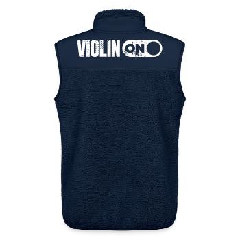 Funny Violin - Unisex Sherpa Gilet by Stanley/Stella - navy - Back - AI Model Male 178 light (178cm)