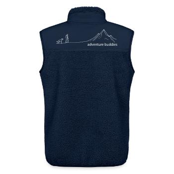 adventure buddies wandern mit hund tiere berg love - Unisex Sherpaweste von Stanley/Stella - Navy - Hinten - AI Model Male 178 light (178cm)