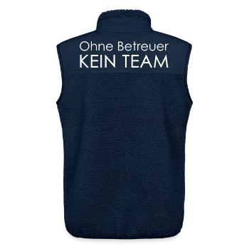 No team without a supervisor - Unisex Sherpa Gilet by Stanley/Stella - navy - Back - AI Model Male 178 light (178cm)