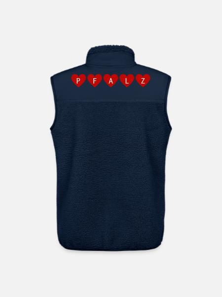 Palatinate Heart - Unisex Sherpa Gilet by Stanley/Stella - navy