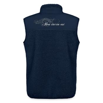 Alea iacta est verziert weiss - Unisex Sherpaweste von Stanley/Stella - Navy - Hinten - AI Model Male 178 light (178cm)