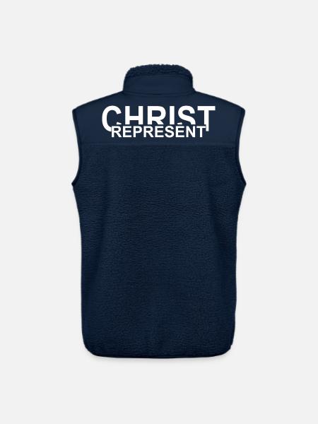 Represent Christ - Unisex Sherpa Gilet by Stanley/Stella - navy