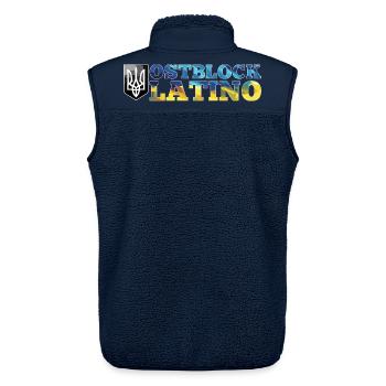 Ostblock Latino Ukrainer Ukraine Geschenk - Unisex Sherpaweste von Stanley/Stella - Navy - Hinten - AI Model Male 178 light (178cm)