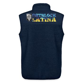 Ostblock Latina Ukrainerin Ukraine Geschenk - Unisex Sherpaweste von Stanley/Stella - Navy - Hinten - AI Model Male 178 light (178cm)