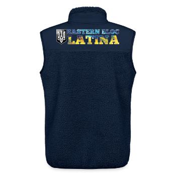 Ostblock Latina Ukrainerin Ukraine Geschenk - Unisex Sherpaweste von Stanley/Stella - Navy - Hinten - AI Model Male 178 light (178cm)