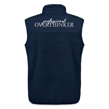 Professional OVERTHINKER - Unisex Sherpaweste von Stanley/Stella - Navy - Hinten - AI Model Male 178 light (178cm)