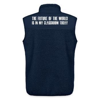 the future of the world is in my classroom today - Unisex Sherpaweste von Stanley/Stella - Navy - Hinten - AI Model Male 178 light (178cm)