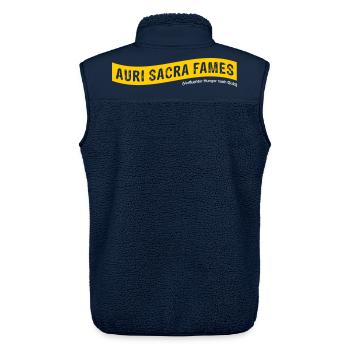 Auri sacra fames (lateinisch) >Vectorgraphic - Unisex Sherpaweste von Stanley/Stella - Navy - Hinten - AI Model Male 178 light (178cm)