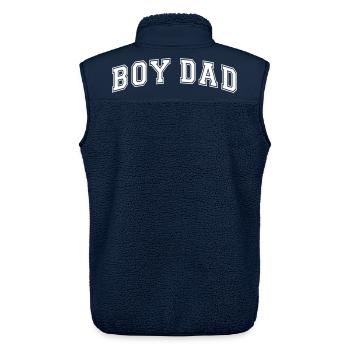 Boy Dad Father of a Son Dad Father's Day - Unisex Sherpa Gilet by Stanley/Stella - navy - Back - AI Model Male 178 light (178cm)