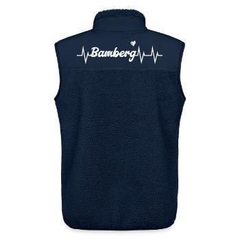 Heartbeat Bamberg - Unisex Sherpa Gilet by Stanley/Stella - navy - Back - AI Model Male 178 light (178cm)
