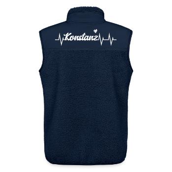 Heartbeat Konstanz - Unisex Sherpa Gilet by Stanley/Stella - navy - Back - AI Model Male 178 light (178cm)