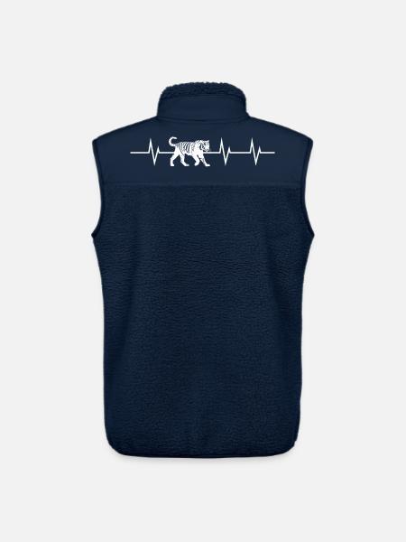 Heartbeat of a Tiger - Unisex Sherpa Gilet by Stanley/Stella - navy