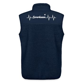 Heartbeat Leverkusen - Unisex Sherpaweste von Stanley/Stella - Navy - Hinten - AI Model Male 178 light (178cm)