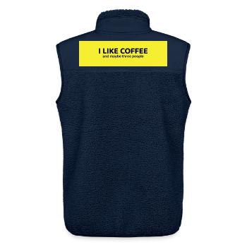 I Like Coffee and Maybe Three People - Unisex Sherpaweste von Stanley/Stella - Navy - Hinten - AI Model Male 178 light (178cm)