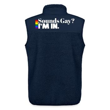 Sounds Gay? I’m In. | Pride Statement Shirt - Unisex Sherpaweste von Stanley/Stella - Navy - Hinten - AI Model Male 178 light (178cm)