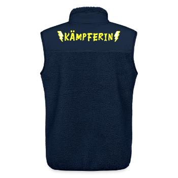 KÄMPFERIN - Unisex Sherpaweste von Stanley/Stella - Navy - Hinten - AI Model Male 178 light (178cm)