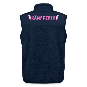 Kämpferin - Unisex Sherpaweste von Stanley/Stella - Navy - Hinten - AI Model Male 178 light (178cm)