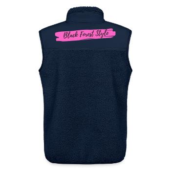 Black Forest Style Pink - Unisex Sherpa Gilet by Stanley/Stella - navy - Back - AI Model Male 178 light (178cm)