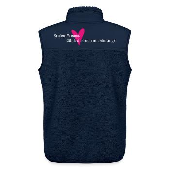 Meinung und Ahnung - Unisex Sherpaweste von Stanley/Stella - Navy - Hinten - AI Model Male 178 light (178cm)