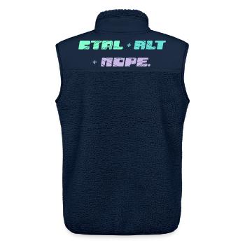 CTRL ALT NOPE - IT Motiv - Unisex Sherpaweste von Stanley/Stella - Navy - Hinten - AI Model Male 178 light (178cm)