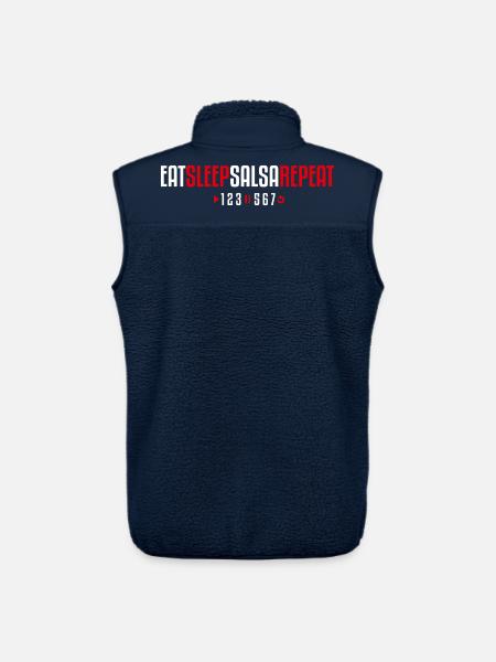 Eat Sleep Salsa Repeat – 123-567 - Unisex Sherpa Gilet by Stanley/Stella - navy