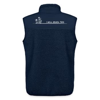 I Will Hendl This Huhn Spruch lustig - Unisex Sherpaweste von Stanley/Stella - Navy - Hinten - AI Model Male 178 light (178cm)