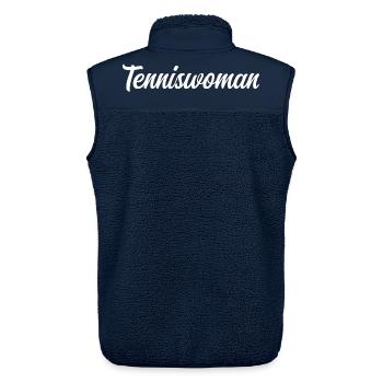 Tennisspieler - Unisex Sherpaweste von Stanley/Stella - Navy - Hinten - AI Model Male 178 light (178cm)