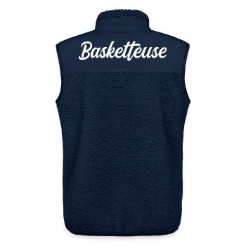 Basketballspieler - Unisex Sherpaweste von Stanley/Stella - Navy - Hinten - AI Model Male 178 light (178cm)