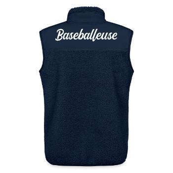 Baseballeuse - Veste sans manches sherpa unisexe Stanley/Stella - marine - Dos - AI Model Male 178 light (178cm)