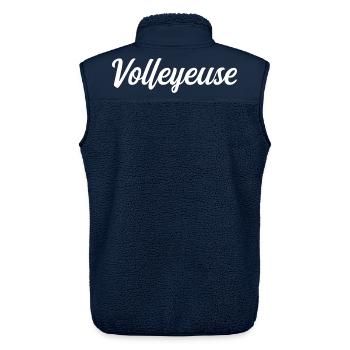 Volleyballspieler - Unisex Sherpaweste von Stanley/Stella - Navy - Hinten - AI Model Male 178 light (178cm)