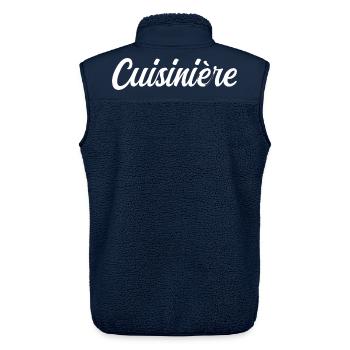 Cuisinière - Veste sans manches sherpa unisexe Stanley/Stella - marine - Dos - AI Model Male 178 light (178cm)