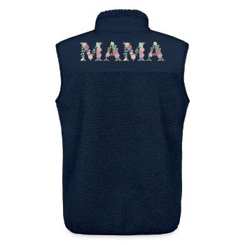 Mama Blumen Floral Schrift Beste Mutter Muttertag - Unisex Sherpaweste von Stanley/Stella - Navy - Hinten - AI Model Male 178 light (178cm)