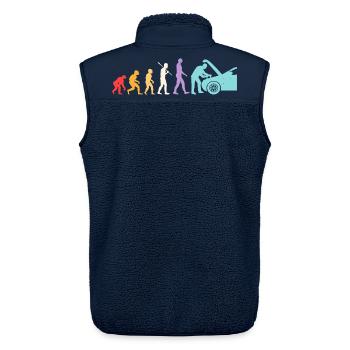 Evolution Mechaniker Humor Mechaniker Werkstatt - Unisex Sherpaweste von Stanley/Stella - Navy - Hinten - AI Model Male 178 light (178cm)