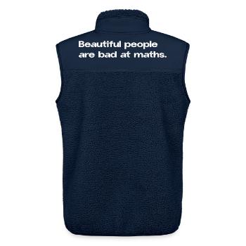 Beautiful People Are Bad at Maths Math Spruc - Unisex Sherpa Gilet by Stanley/Stella - navy - Back - AI Model Male 178 light (178cm)