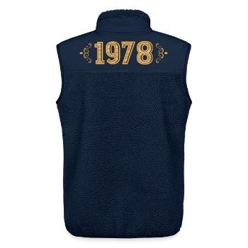 Legende seit 1978, Retro 1978 - Unisex Sherpaweste von Stanley/Stella - Navy - Hinten - AI Model Male 178 light (178cm)