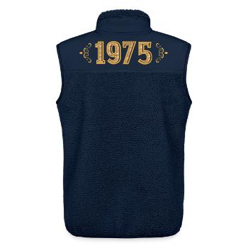 Legend since 1975 retro 1975 - Unisex Sherpa Gilet by Stanley/Stella - navy - Back - AI Model Male 178 light (178cm)