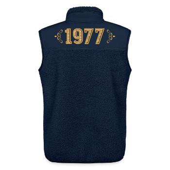 Legend since 1977 retro 1977 - Unisex Sherpa Gilet by Stanley/Stella - navy - Back - AI Model Male 178 light (178cm)