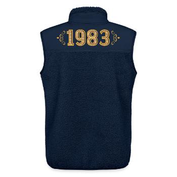 Legend since 1983 retro 1983 - Unisex Sherpa Gilet by Stanley/Stella - navy - Back - AI Model Male 178 light (178cm)