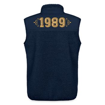 Legende seit 1989 Retro 1989 - Unisex Sherpaweste von Stanley/Stella - Navy - Hinten - AI Model Male 178 light (178cm)