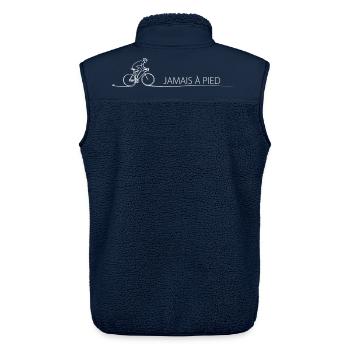 Radfahrer Spruch Geschenkidee Fahrrad - Unisex Sherpaweste von Stanley/Stella - Navy - Hinten - AI Model Male 178 light (178cm)