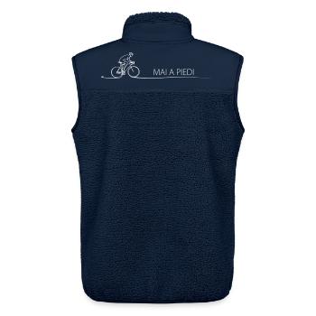 Radfahrer Spruch Geschenkidee Fahrrad - Unisex Sherpaweste von Stanley/Stella - Navy - Hinten - AI Model Male 178 light (178cm)