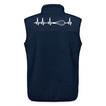 Heartbeat Whisk - Unisex Sherpa Gilet by Stanley/Stella - navy - Back - AI Model Male 178 light (178cm)