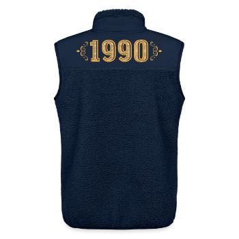 Legend since 1990 retro 1990 - Unisex Sherpa Gilet by Stanley/Stella - navy - Back - AI Model Male 178 light (178cm)
