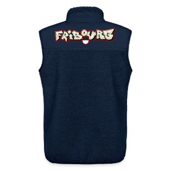 Fribourg Graffiti - Unisex Sherpaweste von Stanley/Stella - Navy - Hinten - AI Model Male 178 light (178cm)