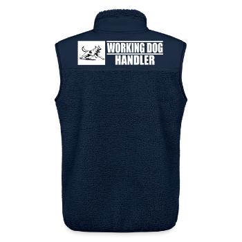 Working Dog Handler Motiv  - Unisex Sherpaweste von Stanley/Stella - Navy - Hinten - AI Model Male 178 light (178cm)