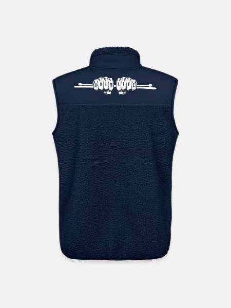 Drum Life. Hands Holding Drumsticks - Unisex Sherpa Gilet by Stanley/Stella - navy