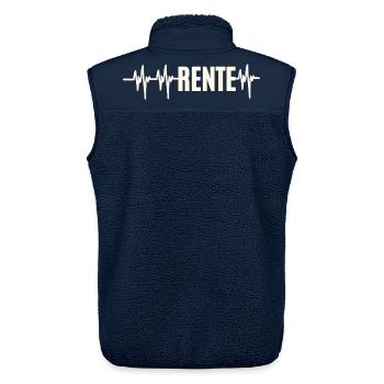 Heartbeat Rente - Unisex Sherpaweste von Stanley/Stella - Navy - Hinten - AI Model Male 178 light (178cm)