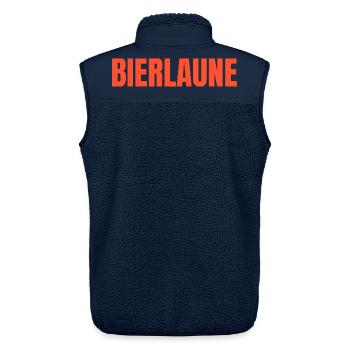 Bierlaune Shirt – Lustiges Frühlingsfest Bier Fest - Unisex Sherpaweste von Stanley/Stella - Navy - Hinten - AI Model Male 178 light (178cm)