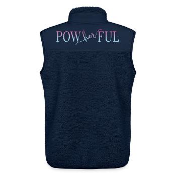 Powherful Frauen Power - Unisex Sherpaweste von Stanley/Stella - Navy - Hinten - AI Model Male 178 light (178cm)