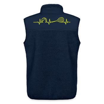Tennis-Heartbeat-Tennisspieler - Unisex Sherpaweste von Stanley/Stella - Navy - Hinten - AI Model Male 178 light (178cm)